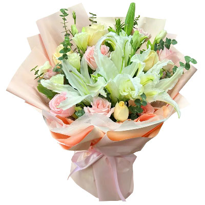 邢台10朵玫瑰百合混搭，爱是难忘时刻